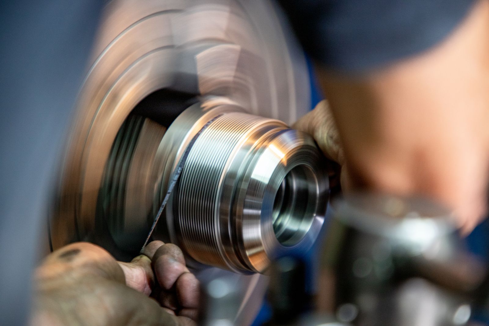 Precision grinding and finishing of a metal component