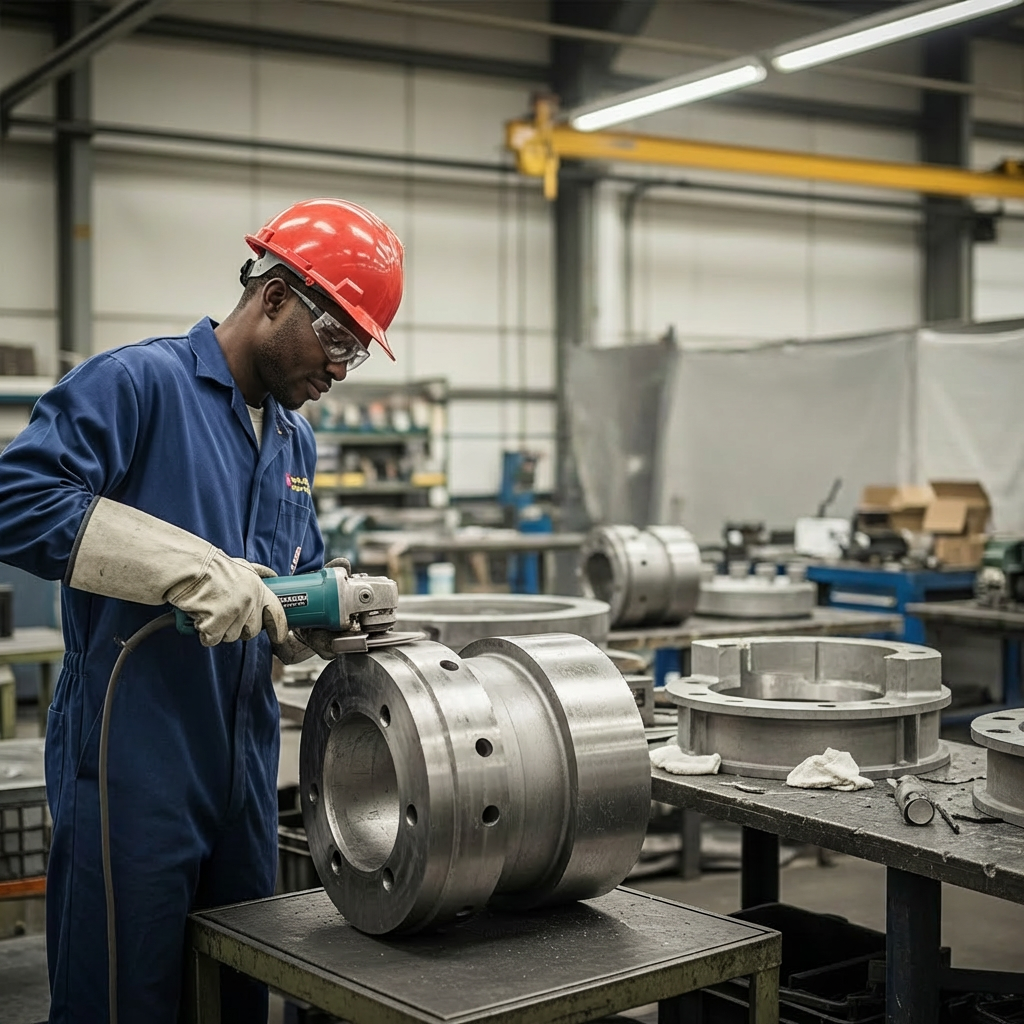 Fettling and finishing of cast components